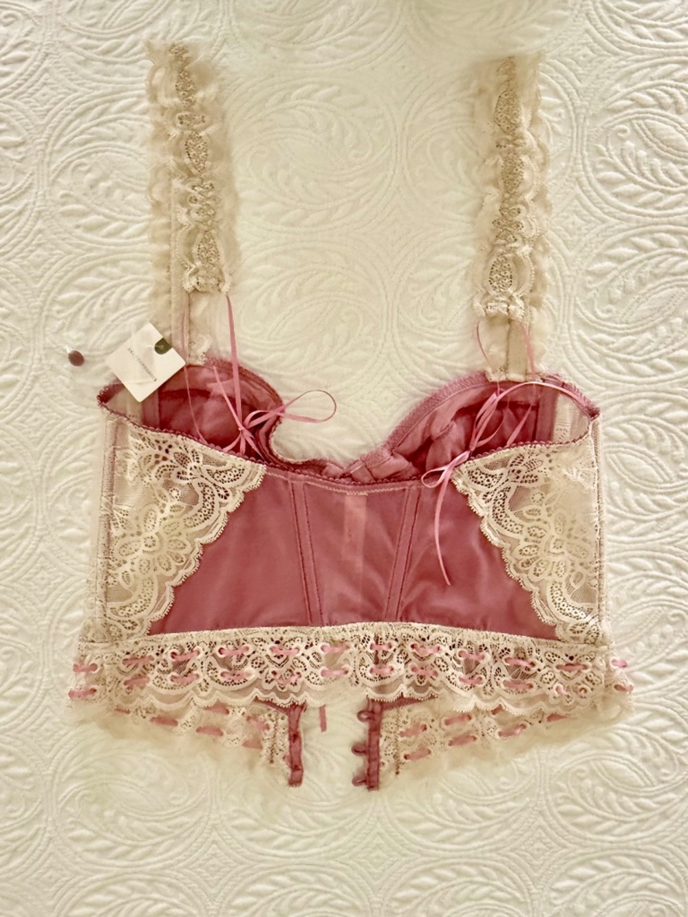 LyreBird Sheer Mesh & Lace Bustier Cami size Small - Picture 4 of 7
